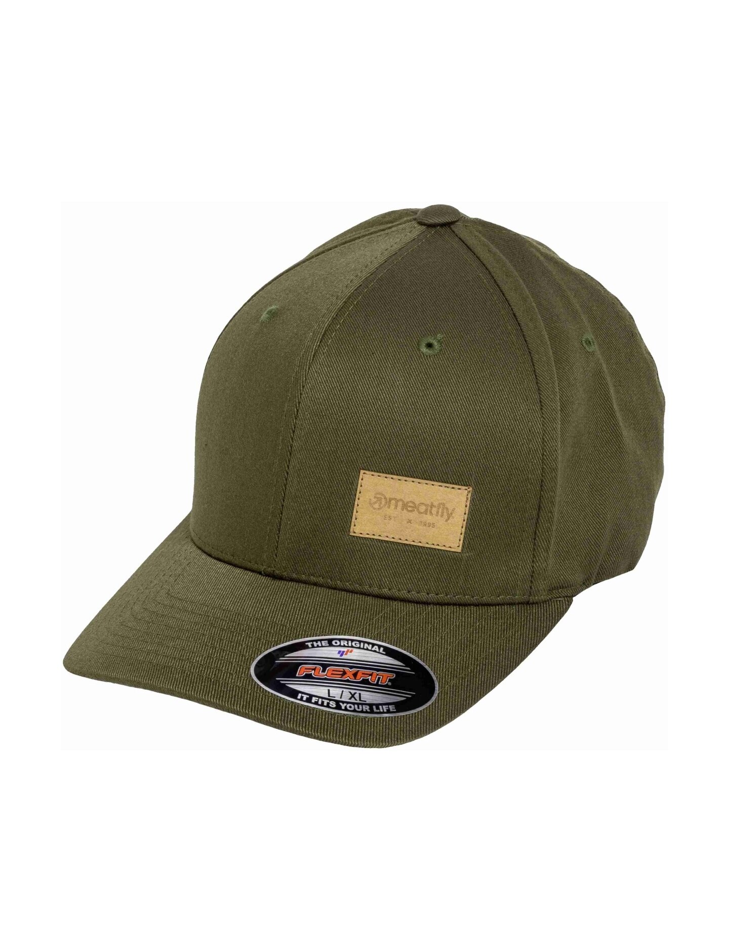 Meatfly kšiltovka Raptor Flexfit Olive | Zelená | Velikost L/XL