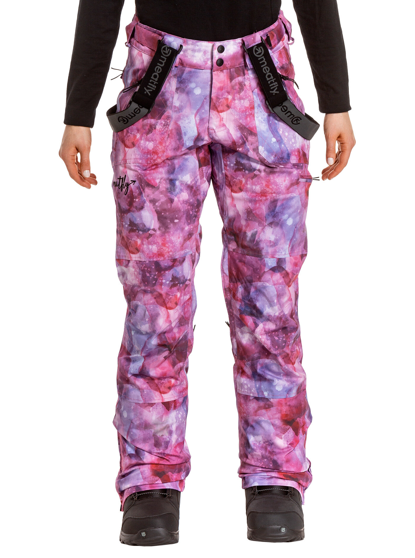 Levně Meatfly dámské SNB & SKI kalhoty Foxy Premium Universe Pink | Růžová | Velikost L