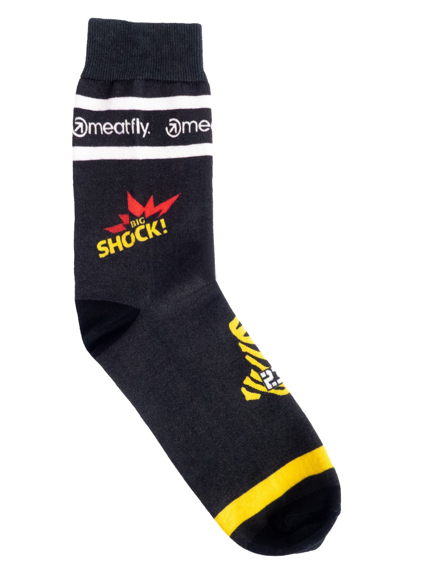 Levně Meatfly ponožky Big Shock Dakar Black | Černá | Velikost L