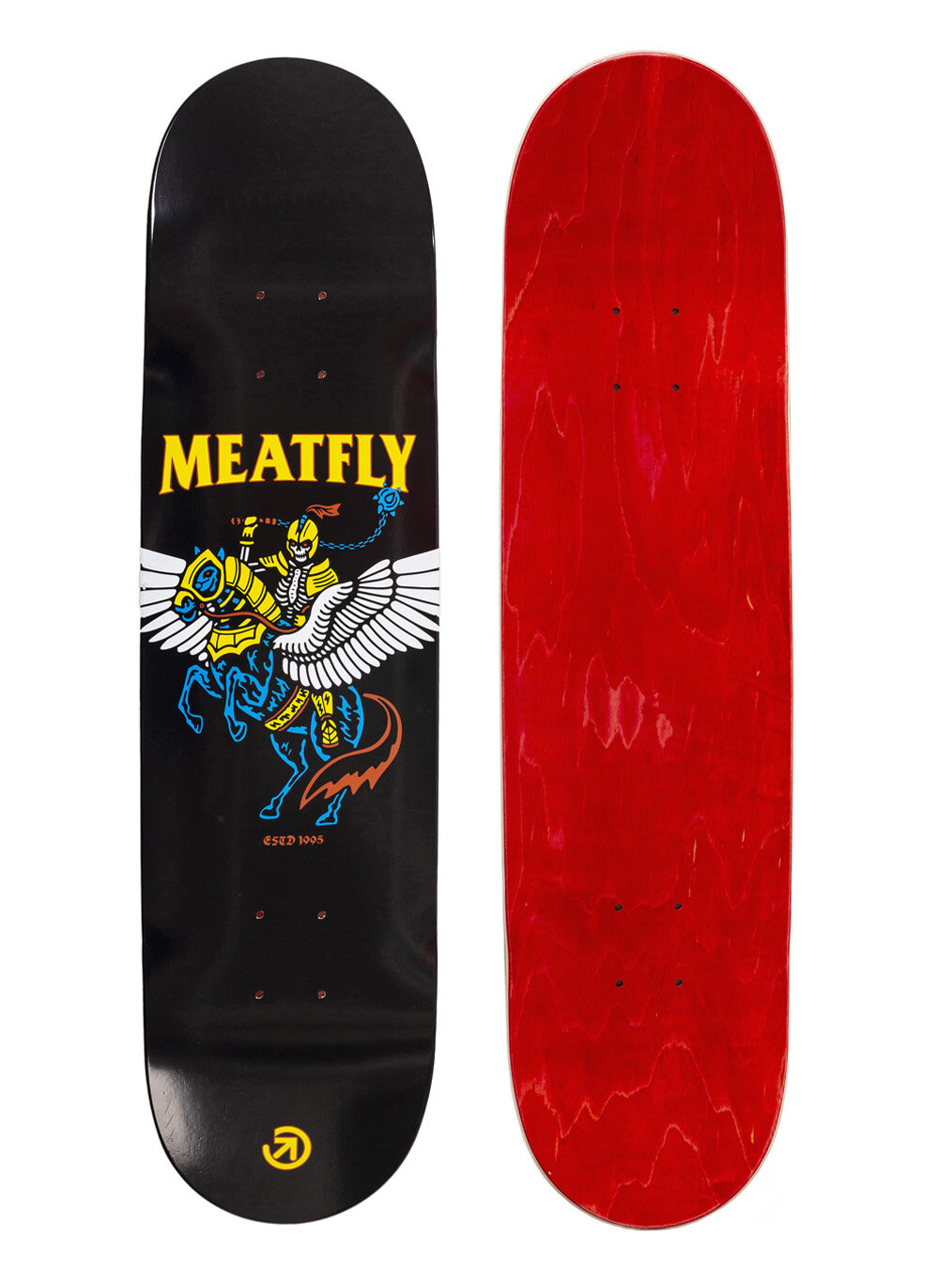 Levně Meatfly skateboardová deska Mace High A - Black | Černá | Velikost skate 7,75"