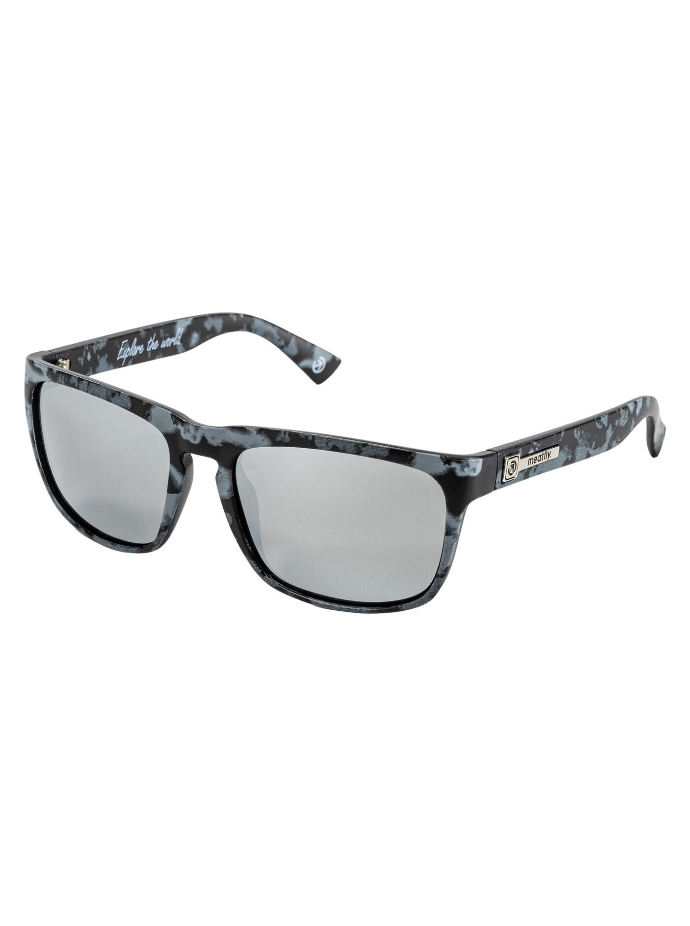 Levně Meatfly sluneční polarizační brýle Ronnie Storm Camo Black | Černá | Velikost One Size