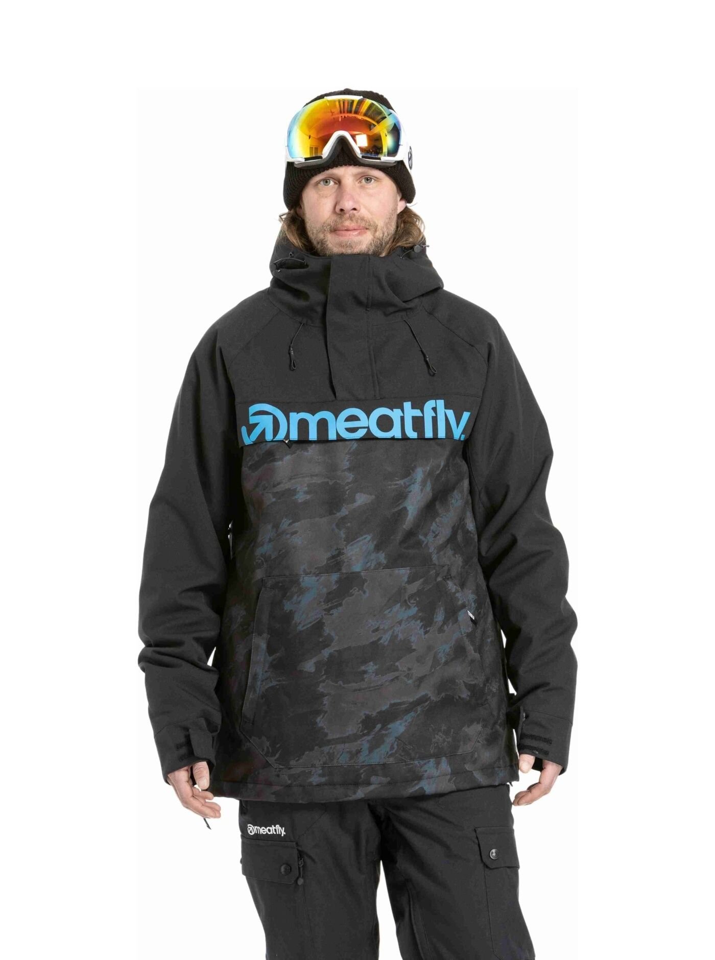 Meatfly pánská SNB & SKI bunda Slinger Mossy Petrol | Modrá | Velikost S