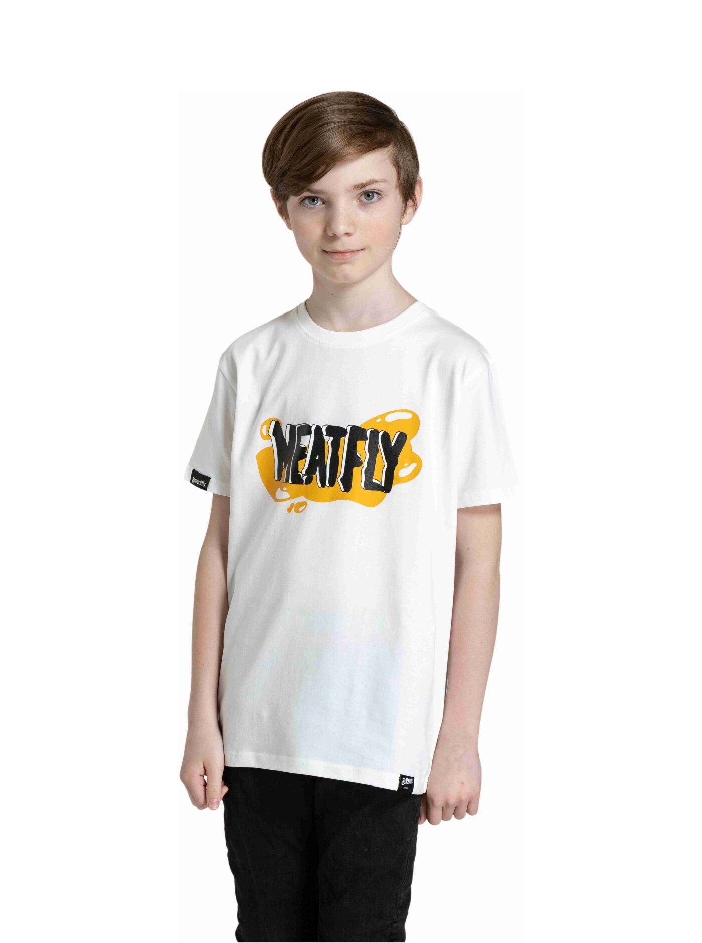 Meatfly dětské tričko Fleck White | Bílá | Velikost 134 | 100% bavlna