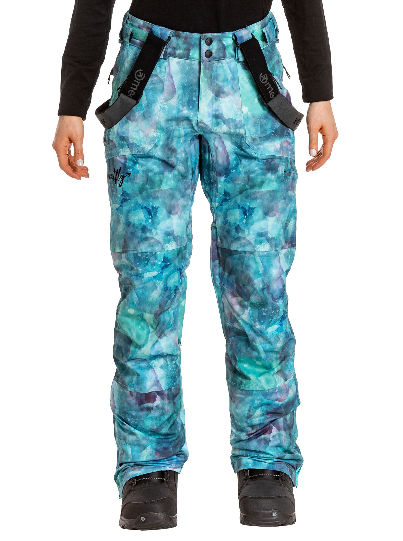 Levně Meatfly dámské SNB & SKI kalhoty Foxy Premium Universe Blue | Modrá | Velikost XS