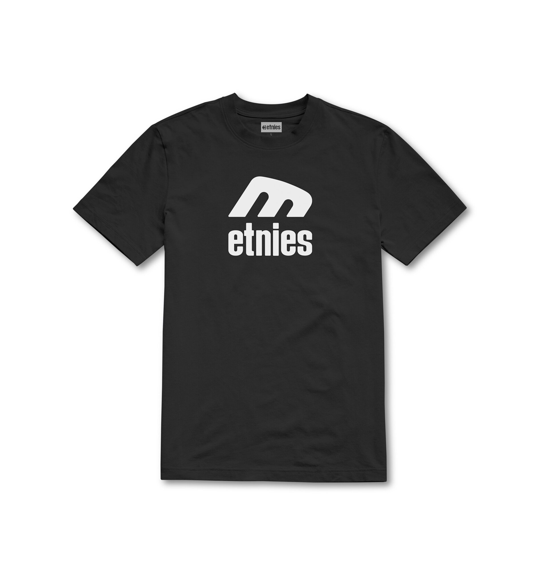Etnies pánské triko Icon E Ss Tee Black / White | Černá | Velikost XXL