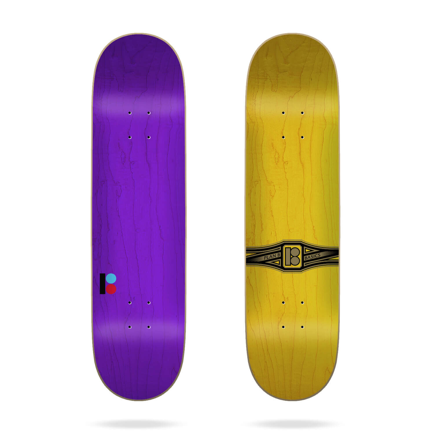 Levně Plan b skateboardová deska Basics 8.0" x 31.75" | Žlutá | Velikost skate 8,0"