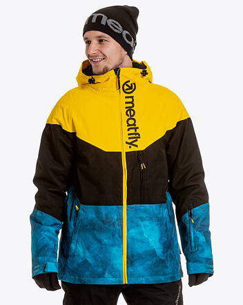 Pánská SNB & SKI bunda Meatfly Hoax, Super Lemon/Black/Mountain Blue