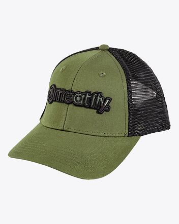 Kšiltovka Meatfly Caleb Trucker, Logojam Olive