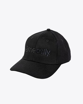 Kšiltovka Meatfly Brand Flexfit, Black / Black