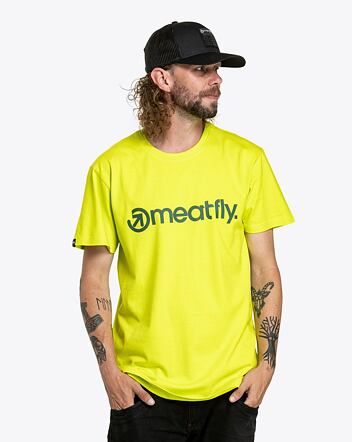 Pánské tričko Meatfly MF Logo, Safety Yellow