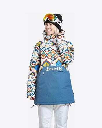 Dámská SNB & SKI bunda Meatfly Aiko, White Jones / Slate Blue