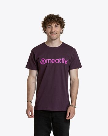 Pánské tričko Meatfly MF Logo, Blackberry