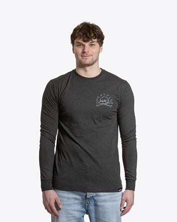 Pánské tričko s dlouhým rukávem Meatfly Judgement 30, Charcoal Heather