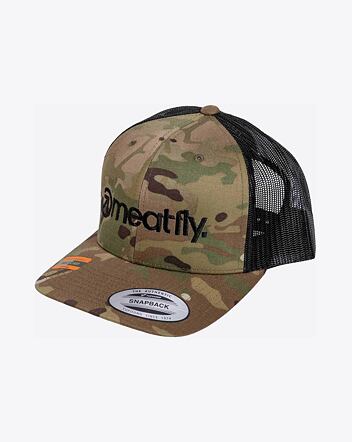 Kšiltovka Meatfly MF Logo Trucker, Black / Multicam