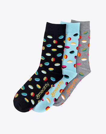 Ponožky Meatfly Oval socks, Triple Pack