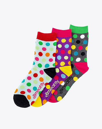 Ponožky Meatfly Light Regular Dots socks, Triple Pack