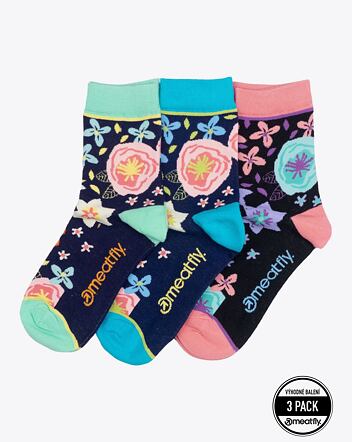 Ponožky Meatfly Lexy Triple Pack, Flowers