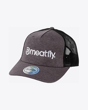 Kšiltovka Meatfly Horton Trucker, Grey / White Logo