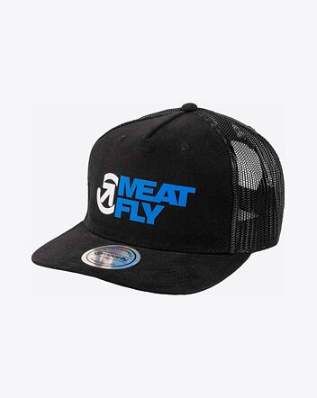 Kšiltovka Meatfly Shaun Trucker, Black / Blue Revital