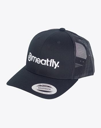 Kšiltovka Meatfly Logo Trucker, B - Black