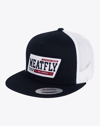 Kšiltovka Meatfly Thunderbolt Trucker, Racing Black/White