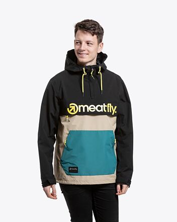 Pánská street bunda Meatfly Garen, Deep Sand/Black