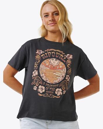 Dámské tričko Rip Curl Celestial Search Relaxed, Washed Black