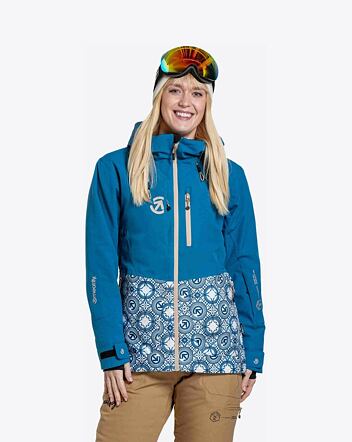 Dámská SNB & SKI bunda Meatfly Gaia, Mosaic / Blue