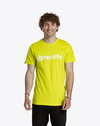 Pánské tričko Meatfly MF Logo, Safety Yellow