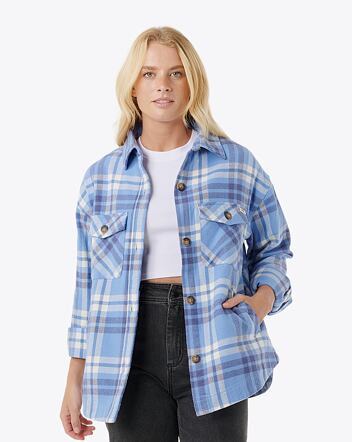 Dámská košile Rip Curl Oceanic L/S Flannel, Blue