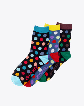 Ponožky Meatfly Dark Regular Dots socks - S19, Triple pack