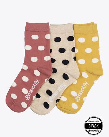 Ponožky Meatfly Lexy Triple Pack, Fluffy Dots