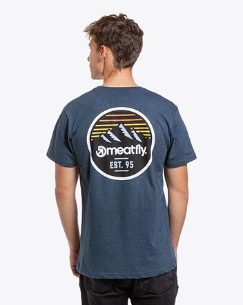 Pánské tričko Meatfly Peaky, Navy Heather