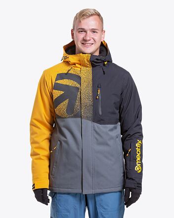 Pánská SNB & SKI bunda Meatfly Shader, Sunflower/Dark Grey