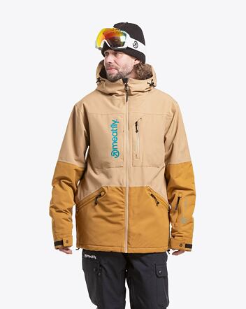 Pánská SNB & SKI bunda Meatfly Helios, Tan / Wood