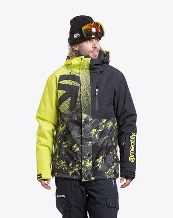 Pánská SNB & SKI bunda Meatfly Shader, Acid Lime Mossy