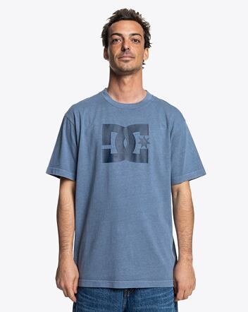 Pánské tričko DC Shoes DC Star Pigment Dye Hss, Vintage Indigo Enzyme Wash