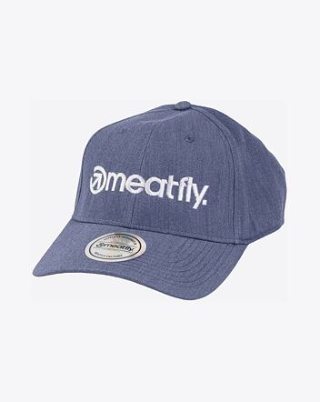 Kšiltovka Meatfly Gaten Flexfit, Blue / White Logo