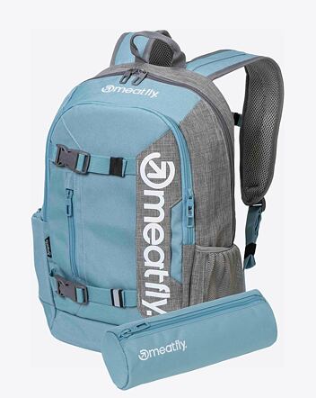 Batoh Meatfly Basejumper, Grey Heather / Aqua, 22 L + PENÁL ZDARMA