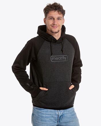 Pánská technická mikina Meatfly Gravel, Heather Black / Black