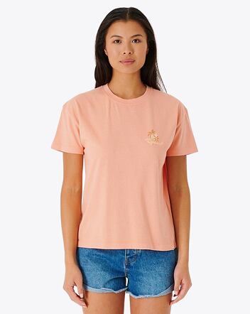Dámské tričko Rip Curl The Tropics Relaxed, Light Coral
