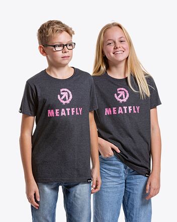 Dětské tričko Meatfly Melty, Charcoal Heather