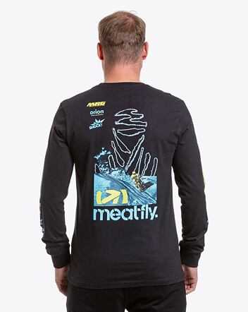 Pánské tričko s dlouhým rukávem Meatfly Dakar, Blue/Black