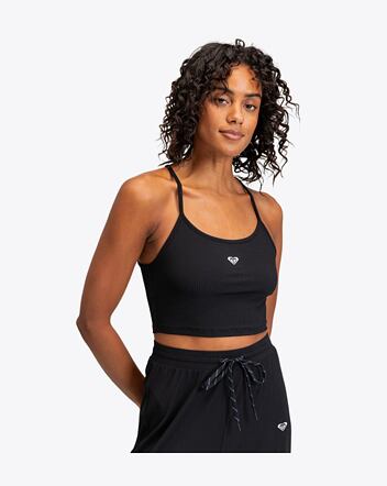 Dámské tílko Roxy Rise & Vibe Rib Tank, Anthracite