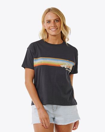 Dámské tričko Rip Curl Hoffman Relaxed, Washed Black