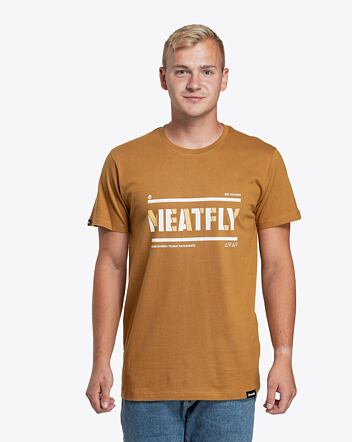 Pánské tričko Meatfly Rele, Gold Brown