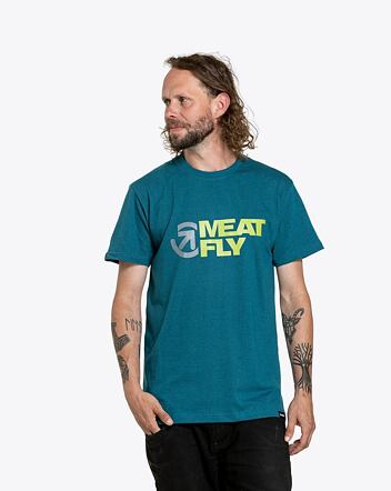 Pánské tričko Meatfly Revital, Petrol Heather