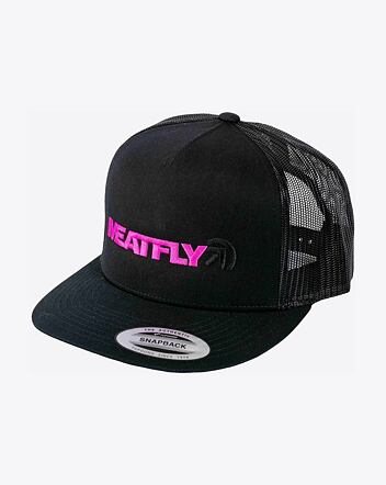 Kšiltovka Meatfly Percy Trucker Snapback, Magenta / Black
