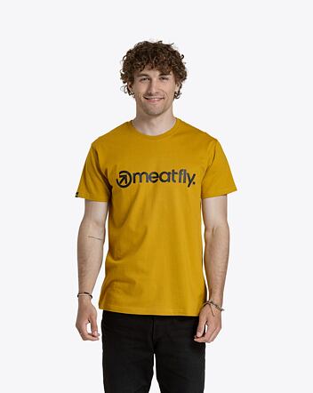 Pánské tričko Meatfly MF Logo, Mustard