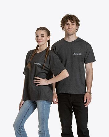 Unisex tričko Meatfly Minimal, Charcoal Heather